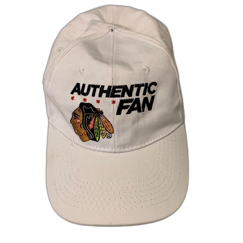Chicago Blackhawks NHL White Embroidered Logo Baseball Cap